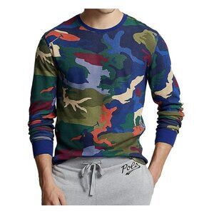 Polo Ralph Lauren Camo Waffle Crewneck Sleep Shirt ( M )